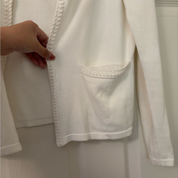 J. McLaughlin Luann Sweater Cardigan with Braid Stitch Detailing - Picture 4 of 6